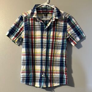 US Polo Assn. Boys Colorful Plaid Button-Down Shirt Size XL (14-16)